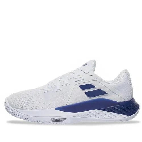 Giày Tennis/Pickleball Babolat Propulse Fury 3 All Court White / Dark Blue 30S26208B-1069 Màu Trắng Xanh Size 42.5