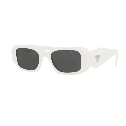 Kính Mát Nữ Prada Milano Geometric Design White 0PR 17WSF 1425S0 Màu Trắng Xám