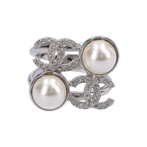 Nhẫn Nữ Chanel Coco Mark Ring Màu Bạc Size 12