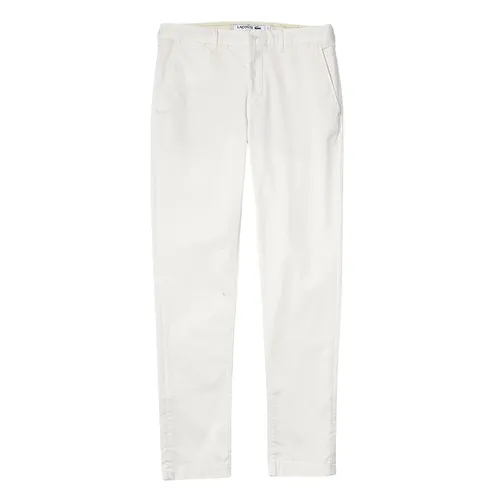 Quần Dài Nam Lacoste Men's Slim Fit Stretch Cotton Pants HH2661 70V Màu Trắng Size 38