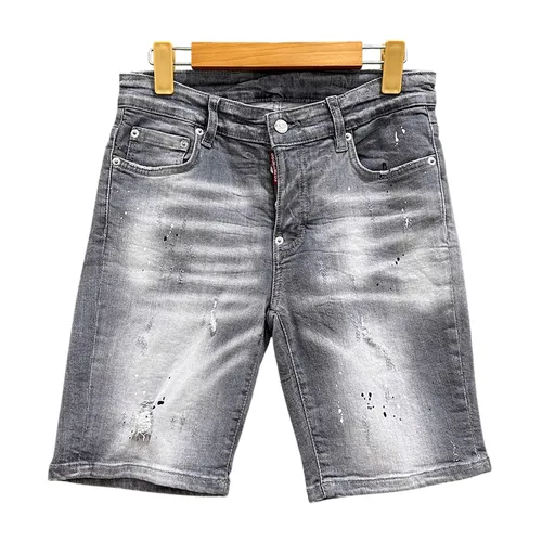 Quần Short Nam Dsquared2 Washed And Torn Both Thighs S74MU0607 S30342 Màu Xám Size 44
