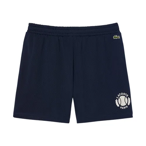 Quần Short Nam Lacoste Relaxed Fit Graphic Mesh GH9742 166 Màu Xanh Navy Size 3