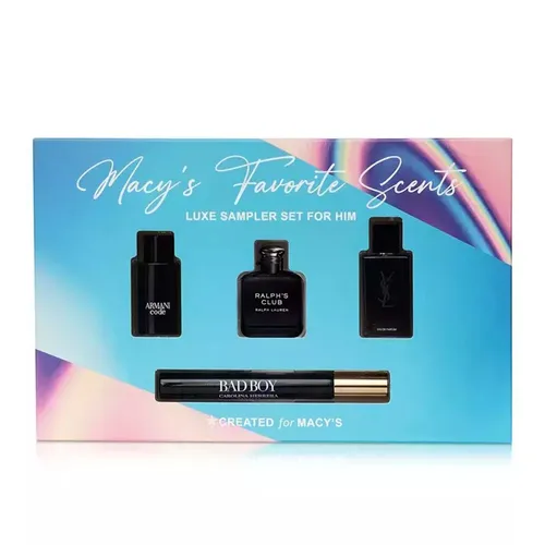 Set Nước Hoa Nam Luxe Sampler Set For Him Mini (Ralph's Club EDT + Armani Code EDT + YSL MYSLF EDP + Carolina Herrera Bad Boy Cobalt Elixir EDP)