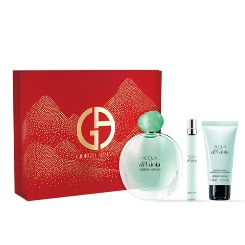 Set Nước Hoa Nữ Giorgio Armani Acqua Di Gioia (EDP 100ml + Mini 10ml + Body Lotion 50ml) Tươi Mát