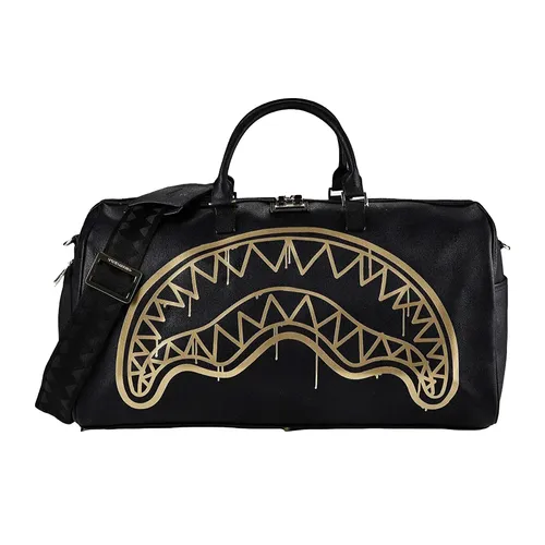 Túi Trống Du Lịch Sprayground That Gold Drap Weekender Travel Bag Màu Đen