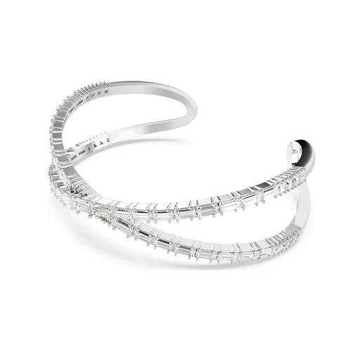 Vòng Đeo Tay Nữ Swarovski Hyperbola Cuff Infinity, White, Rhodium Plated 5677625 Màu Trắng