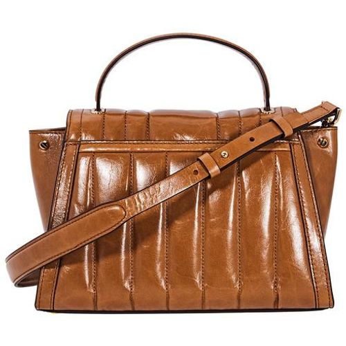 Túi Đeo Chéo Michael Kors MK Whitney Medium Quilted Leather Satchel - Acorn Màu Nâu-2