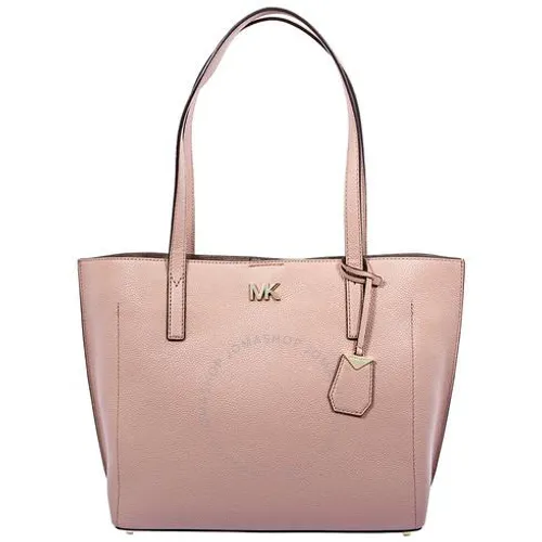 Túi Tote Michael Kors MK Ana Pebbled Leather Tote - Fawn Màu Hồng