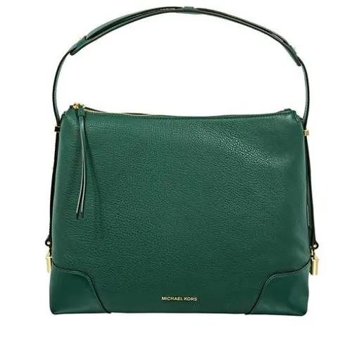 Túi Xách Tay Michael Kors MK Crosby Large Pebbled Leather Shoulder Bag - Racing Green Màu Xanh Lá Cây