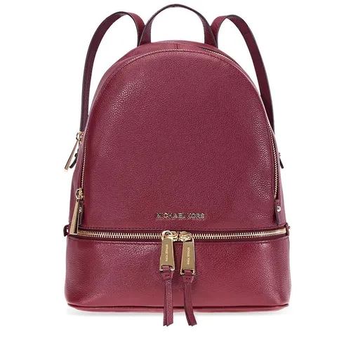Balo Michael Kors MK Rhea Medium Leather Backpack - Oxblood Màu Đỏ