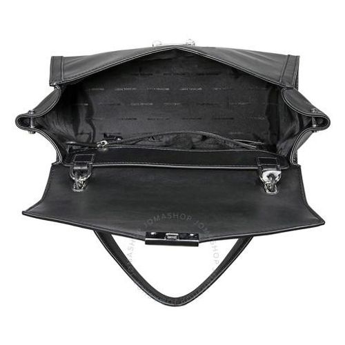 Túi Đeo Chéo Michael Kors MK Whitney Large Leather Satchel- Black Màu Đen-4