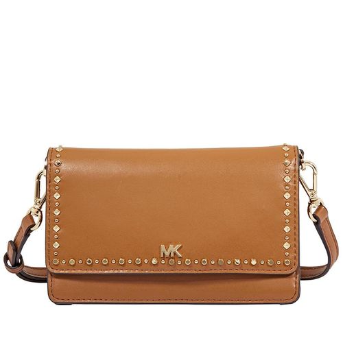 Túi Đeo Chéo Michael Kors MK Leather Phone Cross-Body Bag- Acorn Màu Nâu