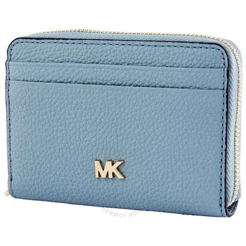 Ví Nhỏ Michael Kors MK Small Pebbled Leather Wallet- Powder Màu Xanh Blue