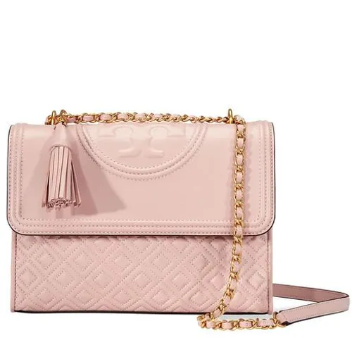 Túi Đeo Vai Tory Burch Fleming Convertible Leather Shoulder Bag- Shell Pink Màu Hồng