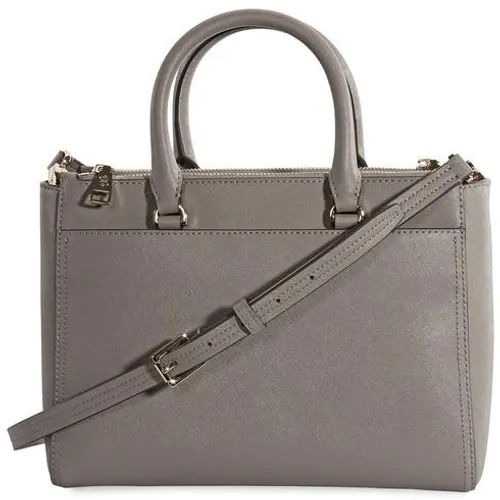 Túi Tote Tory Burch Robinson Small Double-Zip Tote - Gray Heron Màu Xám