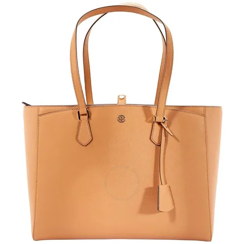 Túi xách Tory Burch Túi tote - Túi Tote Tory Burch Robinson Textured Leather Tote- Cardamom Màu Nâu - Vua Hàng Hiệu