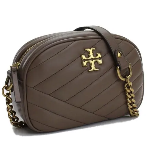 Túi Đeo Chéo Tory Burch Kira Chevron Small Camera Bag- Classic Taupe Màu Nâu