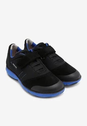 Sneakers Bé Trai Geox J NEBULA B. A TEXTILE+SUEDE Màu Đen Viền Xanh Dương Size 32