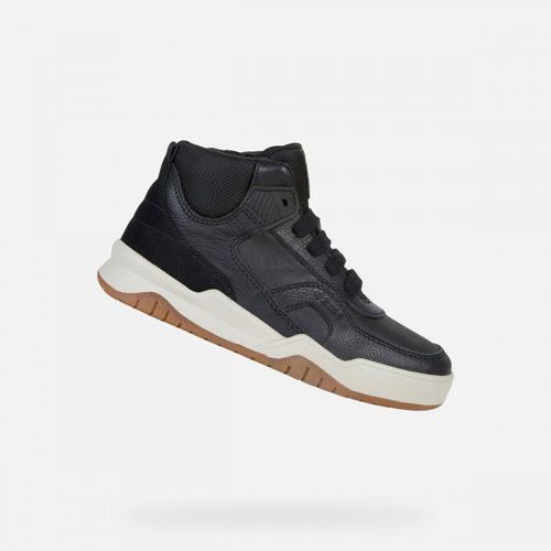 Giày Sneakers Bé Trai Geox J Perth B. C - Gbk+Suede Màu Đen Size 30