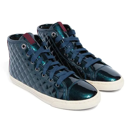 Sneakers Geox D NEW CLUB A METAL.SYNT.PAT New Club A Xanh Dương Size 36