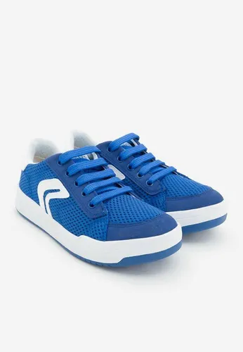 Sneakers Geox J ROLK B. E MESH+GBK SUEDE Cột Dây Màu Xanh Dương Size 32