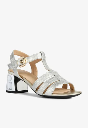 Sandals Cao Gót Geox D SEYLA S.M.PLUS A Màu Bạc Size 35