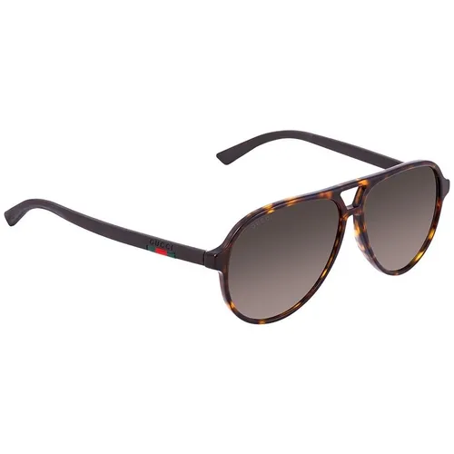 Kính Mát Gucci Brown Shaded Pilot Men's Sunglasses GG0423S00358