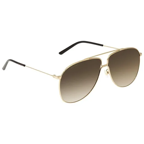 Kính Mát Gucci Brown Shaded Pilot Unisex Sunglasses GG0440S00361