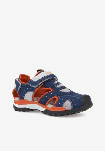 Giày Trẻ Em Bé Trai Geox J Borealis B. C Màu Xanh Navy Phối Cam Size 31