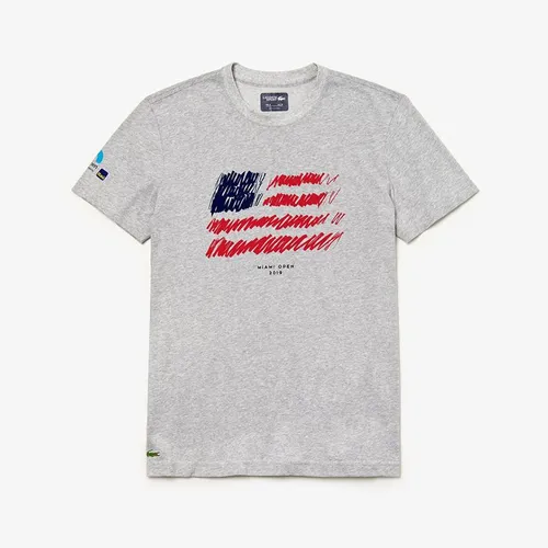 Áo Lacoste Men's Sport Miami Open Edition T-shirt In Grey Chine Màu Xám