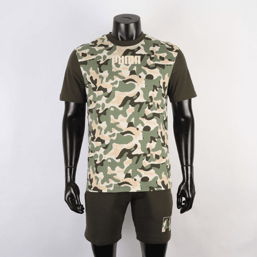 Áo Thun Puma Rebel Camo T-Shirt Màu Xanh - Nâu Size M-2