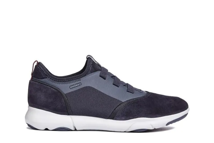 Giày Nam Geox U NEBULA S A SUEDE+TEXTILE Màu Xanh Navy Size 43