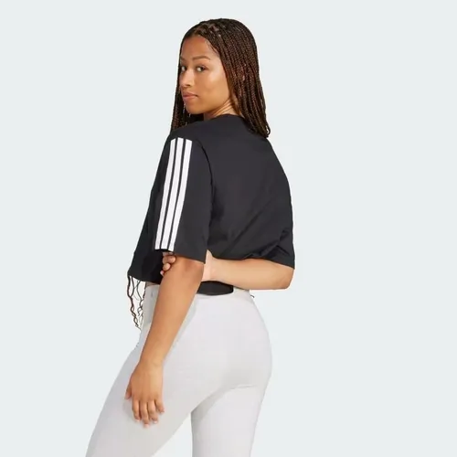 Áo Thun Nữ Cotton 3 Sọc Dáng Rộng Essentials JD4998-2XS