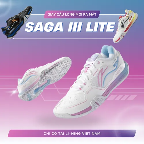 Giầy Cầu lông, Pickleball Nam và Nữ chính hãng Li-Ning SAGA 3 LITE AYTV003 P-AYTV003-14.5
