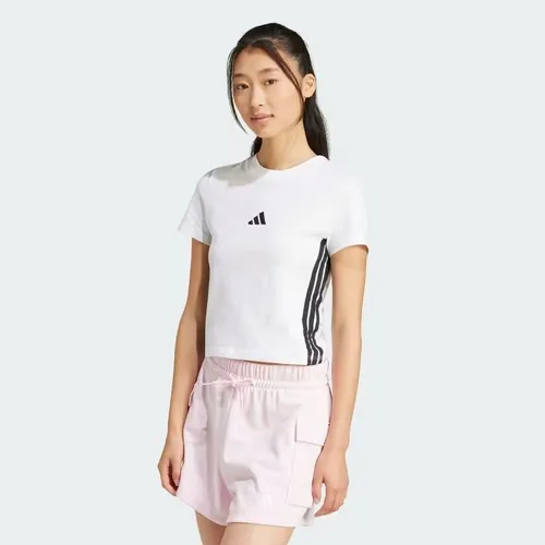 Áo Thun Nữ Baby Tee Dáng Ôm 3 Sọc Essentials JE1239-XS