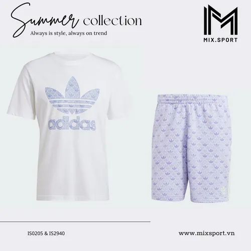 BỘ ĐỒ XUÂN HÈ NAM HỌA TIẾT MONOGRAM CỔ ĐIỂN IS0205 & IS2940 L