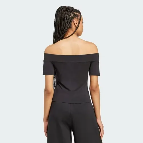 Áo thun Nữ tay ngắn trễ vai Adicolor phong cách bandeau JV9742-S M