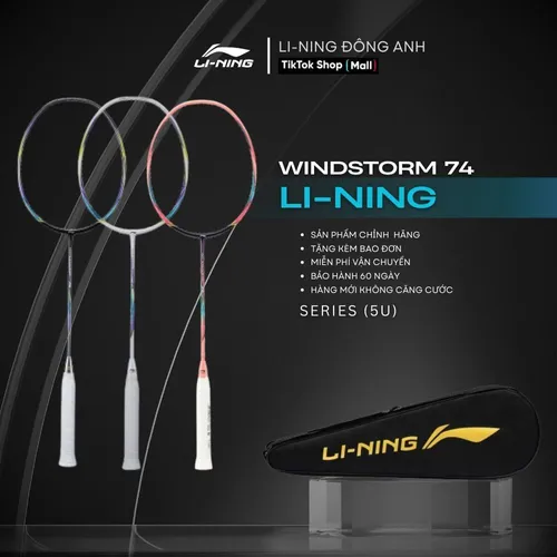 Vợt cầu lông Li-Ning Windstorm 74 (3 Màu) chính hãng Cán Vợt Sport P-AYPT441-6