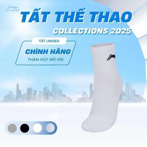 Tất ngắn cổ chính hãng Li-Ning Unisex AWSV015-1V AWSV015-1VL