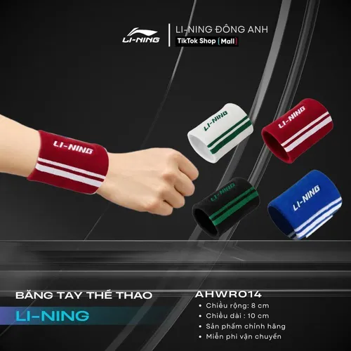 Băng tay chặn mồ hôi chính hãng Li-Ning P-AHWR014 ( Nhiều màu ) thấm hút mồ hôi chơi cầu lông,tennis,pickle ball