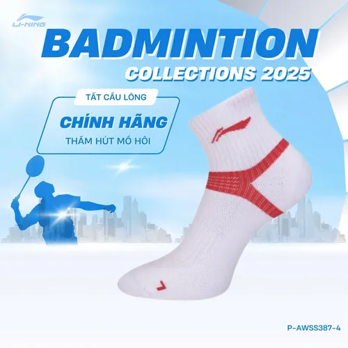 Tất Cầu Lông Li-ning Chính hãng, thấm hút mồ hôi P-AWSS389 & P-AWSS387 P-AWSS387-60