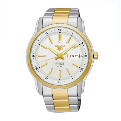 Đồng Hồ Nam Seiko 5 Automatic SNKP14K1 Màu Bạc Vàng