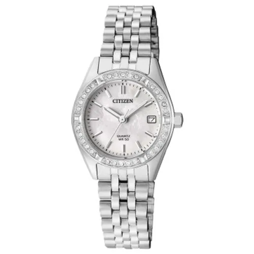 Đồng hồ - Đồng Hồ Nữ Citizen Quartz Silver Tone Watch EU6060 55D Màu Bạc - Vua Hàng Hiệu