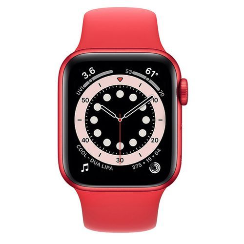 Đồng Hồ Thông Minh Apple Watch S6 LTE 40mm Viền Nhôm Dây Silicone Màu Đỏ