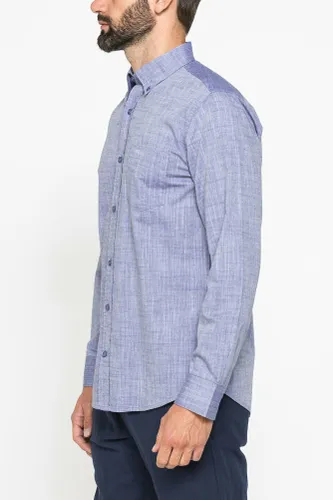 Áo Sơ Mi Dài Tay Nam Carrera Jeans Cotton 213A1240A_694 Màu Xanh Medieval M