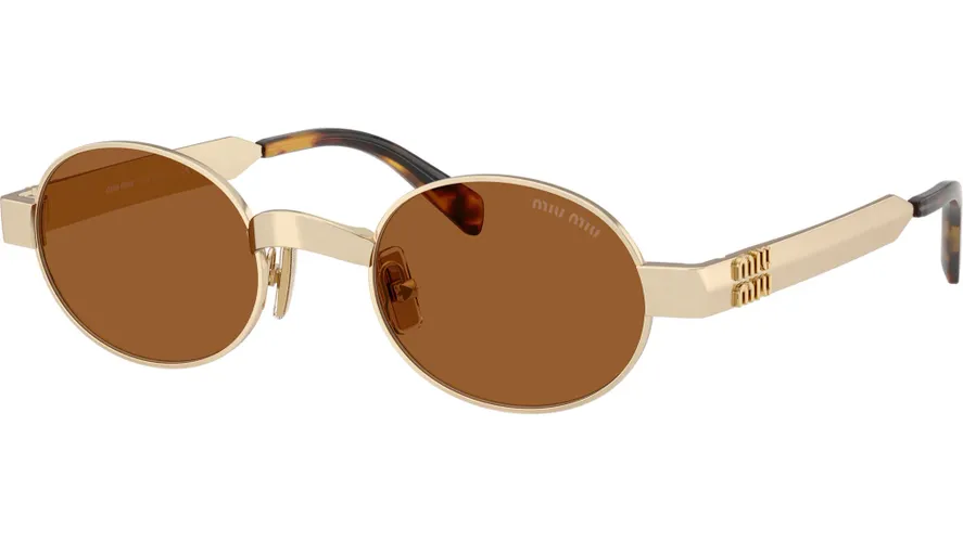 Kính Mát Unisex Miu Miu Sunglasses 0MU B51S 22M20V Old Gold Dark Bronze Màu Nâu Vàng