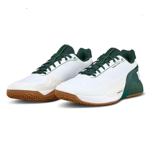 Giày Tennis/Pickleball Wilson Rush Pro 5 Omni WH/Sycam Shoes WRS340090U Màu Trắng Phối Xanh Lá Size 40