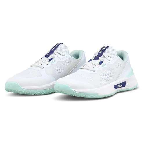 Giày Pickleball/Tennis Nữ Wilson Women's Intrigue Pro Omni Tennis Shoes WRS340120U Màu Trắng Xanh Size 36 2/3