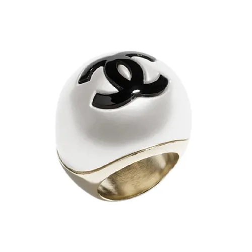 Nhẫn Nữ Chanel CC Ring Ring Màu Trắng Ngà Size 52
