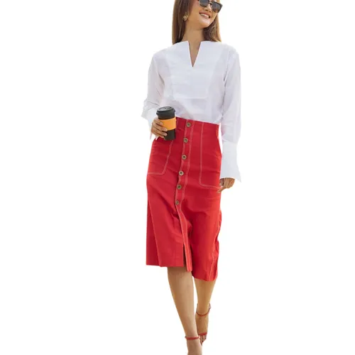 Áo Kiểu Nữ F2 Fashion & Freedom Linen Contemporary Dance AK448 -T-S-1220 Màu Trắng Size S